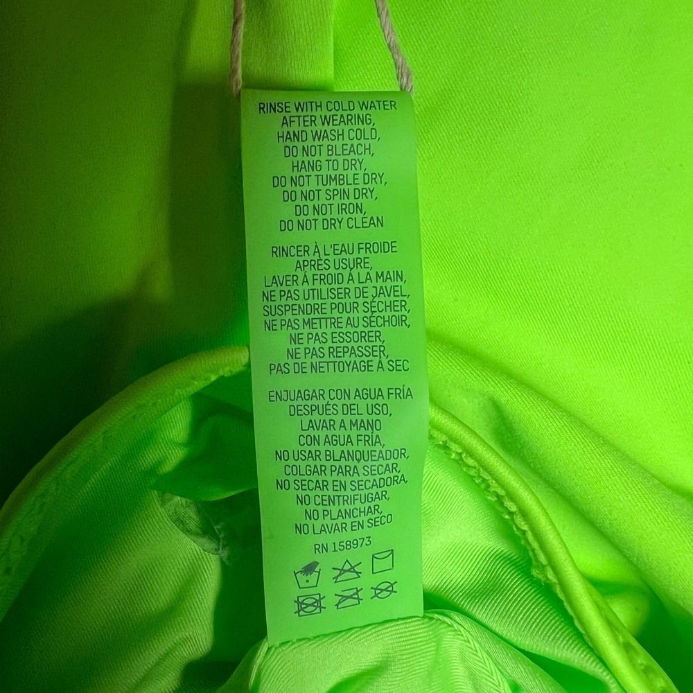 SKIMS Recycled Swim Long Sleeve Shrug in Neon Green, Women's Size 4X, NWT - Picture 10 of 16